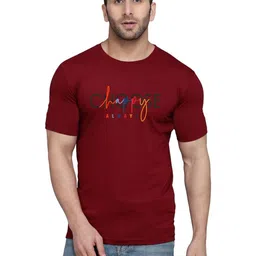 TEEFOX Men Typography Printed Round Neck Cotton T-shirt-image-9