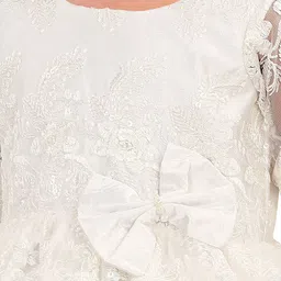 Pragya Exclusive Girls Self Design Crepe Fit & Flare Maxi Dress image 2