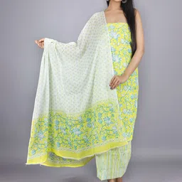 Kwatchi Floral Printed Pure Cotton Unstitched Dress Material-picture-28