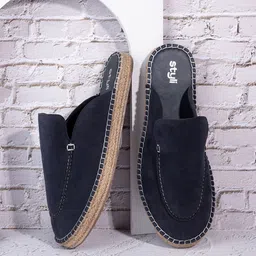 Styli Men Faux Suede Espadrilles With Contrast Binding image 1