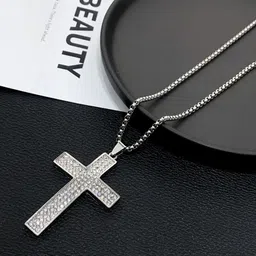 The Glitz Gallery Unisex Silver-Plated Pendant With Chain-picture-17