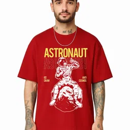 Be Crazy Men Graphic Printed Round Neck Cotton Oversized T-shirt-picture-33