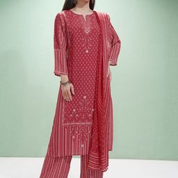 Vishudh Women Printed Regular Kurta with Trousers & With Dupatta-picture-9