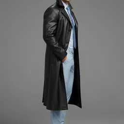 HERE&NOW Men Woollen Longline Open Front Jacket image 5