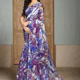 Garden Vareli Pure Chiffon Saree image 3