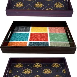 espoir bloom NEW25_Tray set of 3 for serving Tea/coffee/snacks AHS-T03146 Tray-picture-10