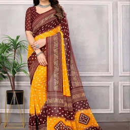 STYLETONE Bandhani Zari Poly Georgette Saree-picture-19