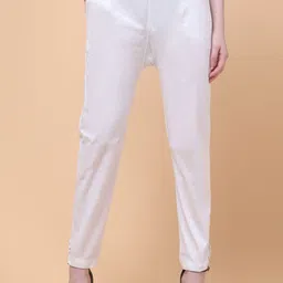 Charitra Women Relaxed Straight Leg Pleated Trousers-image-15