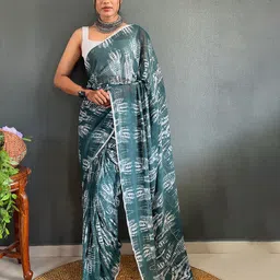 Moda Rapido Tie and Dye Pure Georgette Ready to Wear Saree image 4