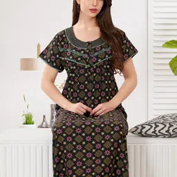 TRUNDZ Women Pink Polyester Nightdress-image-4