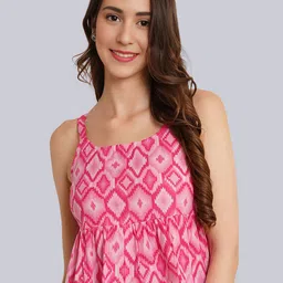 Dream Beauty Fashion Ikat Print Peplum Top-image-52