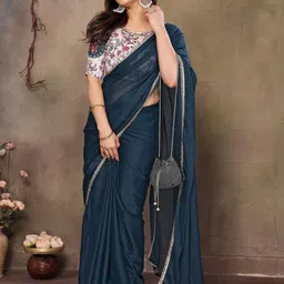 KALINI Gotta Patti Poly Georgette Saree image 5