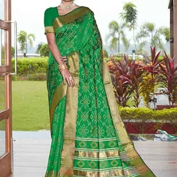 JUST FASHION Printed Zari Bandhani Saree-picture-17