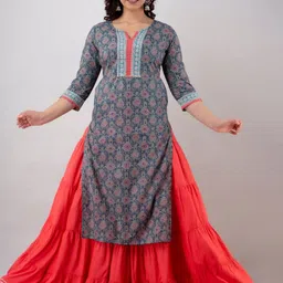 Jaipurite Ethnic Motifs Printed Kurta image 1