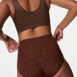 Marks & Spencer Women  Pack Of 4 Abstract Printed High-Rise Basic Brief image 2