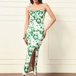 TANDUL Women Green Tie-dye Dress image 3