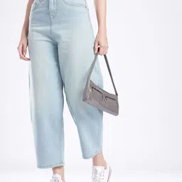 glitchez Women Barrel Fit Light Fade Stretchable Jeans-picture-26