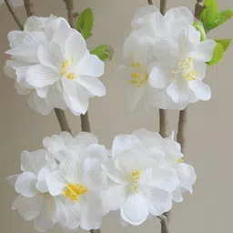 Blooming Floret White 1 Pieces Cherry Blossom Artificial Flower image 4