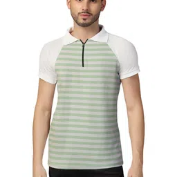 BEYOU FASHION Men Striped Polo Collar T-shirt-picture-31