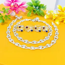 AamNa Enterprises Stone-Studded & Beaded Jewellery Set-image-66