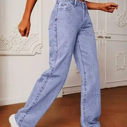 SAKIA Women Jean Relaxed Fit High-Rise Light Fade Stretchable Jeans-image-45