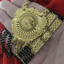 niva fashion Gold-Plated Artificial Stones Mangalsutra image 1