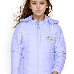 Provogue Girls Hooded Solid Lightweight Puffer Jacket-picture-35