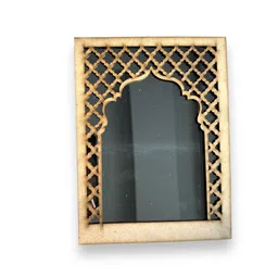 BS AMOR 2 Pcs Brown MDF Wood Art & Craft For Hanging Decorations image 3