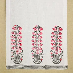 DESIGN GAATHA Pink & White 2 Pieces Floral Printed 210 GSM Cotton Hand Towels image 2