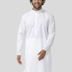 UATHAYAM Mandarin Collar Long Sleeves Cotton Straight Kurta-picture-10