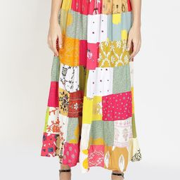 BAESD Printed A-Line Maxi Skirt-picture-42