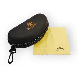 Being Better Unisex Blue Lens & Gold-Toned Oval Sunglasses with image 2