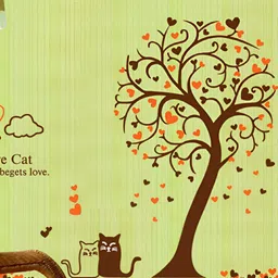 INDIAN ROYALS Brown & Orange Animal Printed Self-Adhesive & Durable Wall Sticker-picture-16