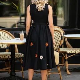 CORSICA Applique Fit & Flare Midi Dress image 4