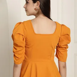 Metronaut Puff Sleeve Peplum Top image 5