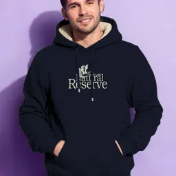 MaverIQ Men Printed Hooded Sweatshirt image 3