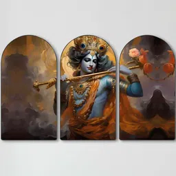 Livin'luxe Multicoloured MDF Religious Wall Paintings image 5