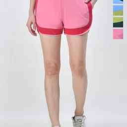 BAESD Women Pack Of 2 High-Rise Hot Pants Shorts-image-4