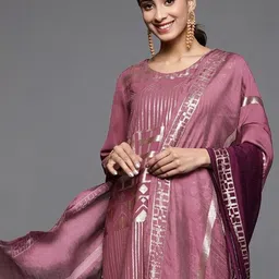 Anouk Women Pink Georgette Kurta Sets-image-83