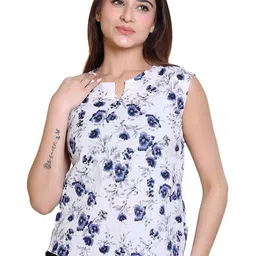 Ogarti Women Floral Print Georgette Regular Top-picture-16