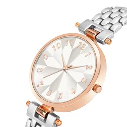 LORENZ Women Patterned Dial & Stainless Steel Bracelet Style Straps Analogue Watch AS-128A image 3