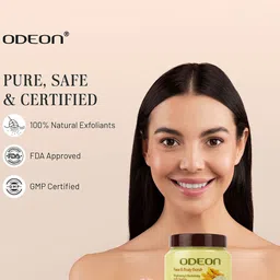 ODEON Brightening Turmeric & Yogurt Face & Body Scrub- 300 ml image 5
