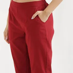 DIGITAL SHOPEE Women Pack of 2 Pleated Cotton Regular Trousers image 5