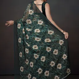 NIRMAL CREATION Floral Poly Georgette Saree image 5