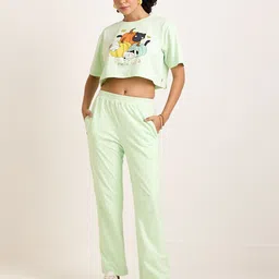 AVOCADO Women Printed Boxy Cotton Crop T-shirt-picture-38