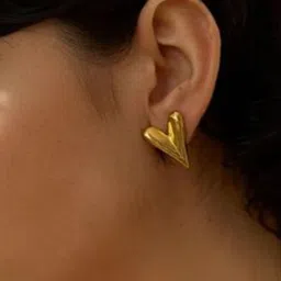 Neze Stainless Steel Heart Shaped Studs image 4