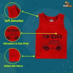 KidBee Kids Pack Of 5 Cotton Innerwear Vests image 4