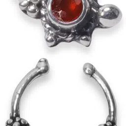 jsag Sterling Silver Plated Sterling Silver Nose Stud-picture-32