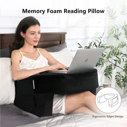 eoxo Lap Desk Cushion with Soft Pillow Base | Laptop Table for Bed, Sofa & Travel Memory Foam Solid Cushion Pack of 1 image 2
