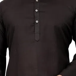 Men Cotton Blend Kurta Pyjama Set-image-48